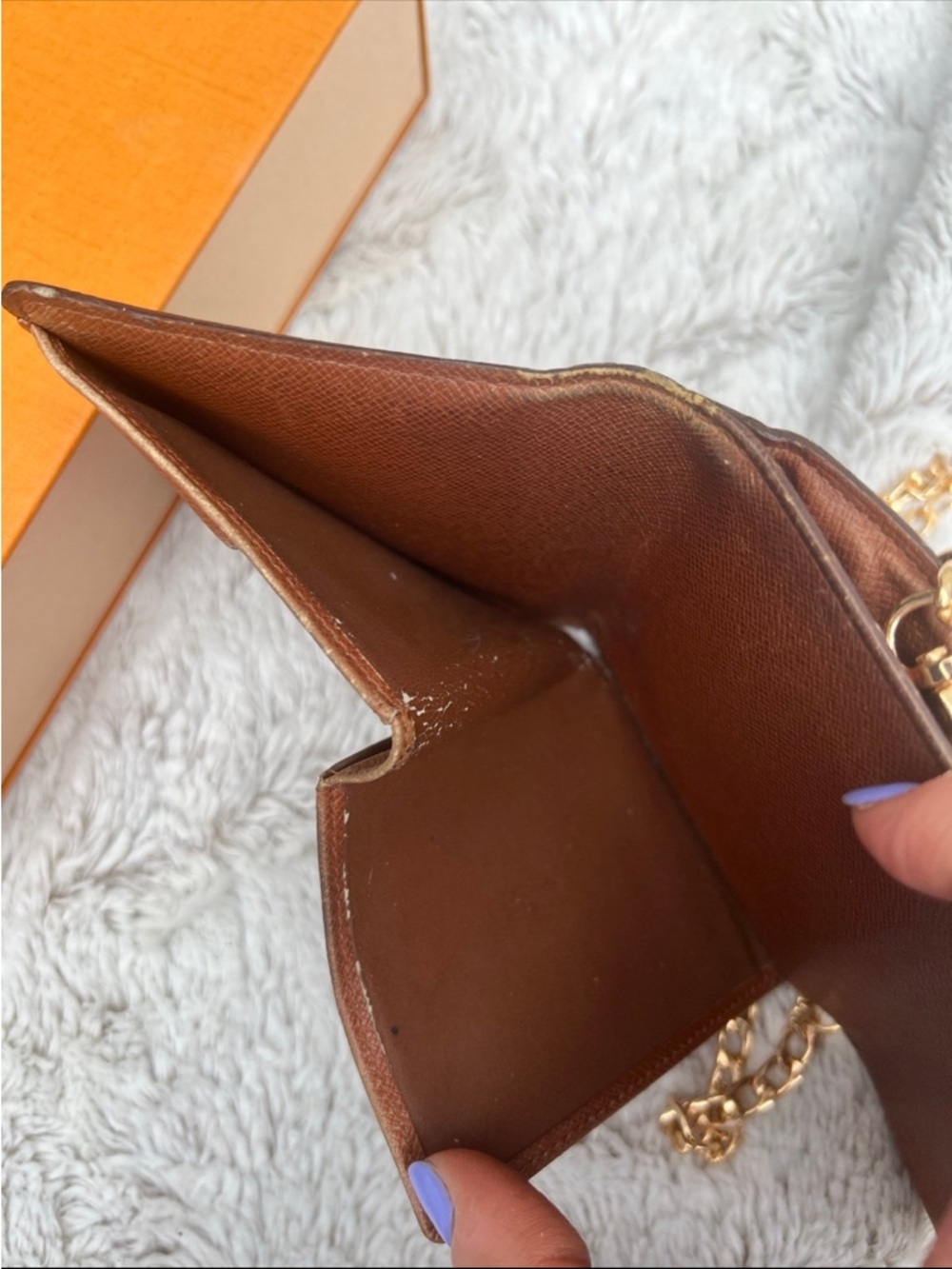 Louis Vuitton Monogram Mini Wallet with Gold Chain - Brown - Picture 5 of 9